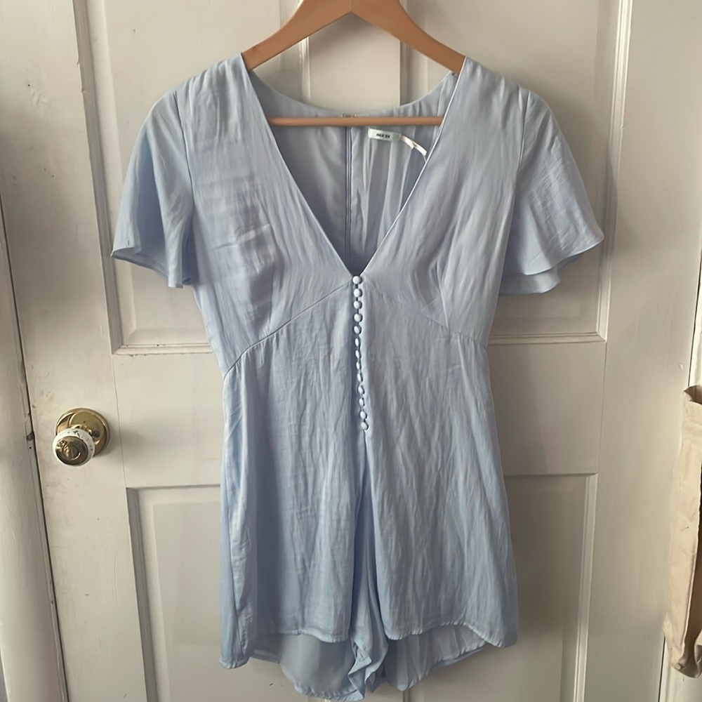 Beautiful Silky Kimchi Blue Romper Worn Once